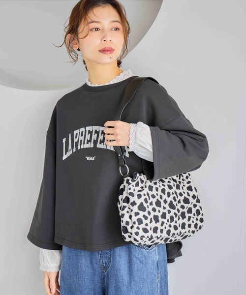 studio CLIP(スタディオクリップ)の「ロングハンドルギャザートートバッグ(トートバッグ・レディース・ブラック/その他1/ベージュ・FREE)」の1枚目の写真