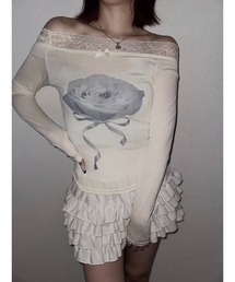 Rye by belgrace（リーバイベルグレイス）の「レースオフショルトップス（Tシャツ/カットソー）」