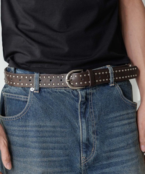 PBLIM(ページボーイリム)の「《UNISEX》スタッズベルト(ベルト・レディース・ブラック/ブラウン・FREE)」の2枚目の写真
