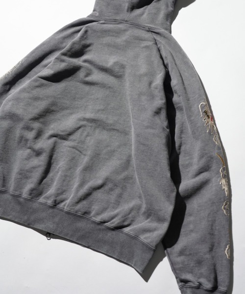 THRIFTY LOOK(スリフティールック)の「TRIFTY LOOK スリフティールック / EMBROIDERY ZIP-UP PARKA(パーカー・メンズ・ブラック/グレー・MEDIUM/LARGE/SMALL)」の8枚目の写真