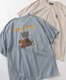 TOM&JERRY（トムアンドジェリー）の「【71】【TOM&JERRY トムとジェリー】アップリケ サガラ刺繍 クルーネックTシャツ ユニセックス レディース メンズ（Tシャツ/カットソー）」