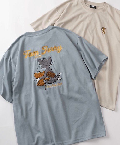 Tom&Jerry(トムアンドジェリー)の「【71】【TOM&JERRY/トムとジェリー】アップリケ サガラ刺繍 クルーネックTシャツ/ユニセックス/レディース/メンズ(Tシャツ/カットソー・メンズ・ブルー系その他2/ライトベージュ/グレイッシュベージュ/ブラック/チャコールグレー/アッシュグレー/ブルー/ダークグレー/ブルー系その他/ホワイト系その他/ホワイト/ライトグレー・M/L/XL)」の11枚目の写真