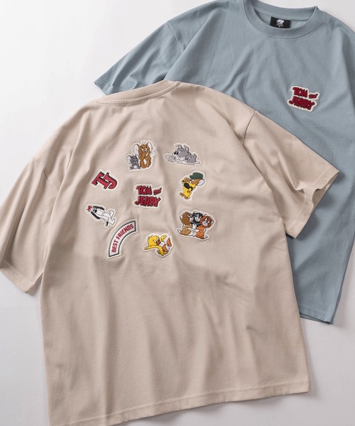 Tom&Jerry(トムアンドジェリー)の「【71】【TOM&JERRY/トムとジェリー】アップリケ サガラ刺繍 クルーネックTシャツ/ユニセックス/レディース/メンズ(Tシャツ/カットソー・メンズ・ブルー系その他2/ライトベージュ/グレイッシュベージュ/ブラック/チャコールグレー/アッシュグレー/ブルー/ダークグレー/ブルー系その他/ホワイト系その他/ホワイト/ライトグレー・M/L/XL)」の8枚目の写真