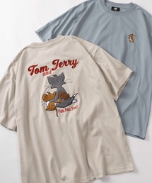 TOM&JERRY（トムアンドジェリー）の「【71】【TOM&JERRY トムとジェリー】アップリケ サガラ刺繍 クルーネックTシャツ ユニセックス レディース メンズ（Tシャツ/カットソー）」