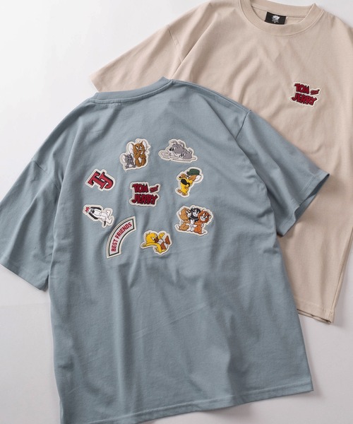 Tom&Jerry(トムアンドジェリー)の「【71】【TOM&JERRY/トムとジェリー】アップリケ サガラ刺繍 クルーネックTシャツ/ユニセックス/レディース/メンズ(Tシャツ/カットソー・メンズ・ブルー系その他2/ライトベージュ/グレイッシュベージュ/ブラック/チャコールグレー/アッシュグレー/ブルー/ダークグレー/ブルー系その他/ホワイト系その他/ホワイト/ライトグレー・M/L/XL)」の12枚目の写真