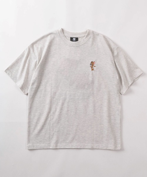 Tom&Jerry(トムアンドジェリー)の「【71】【TOM&JERRY/トムとジェリー】アップリケ サガラ刺繍 クルーネックTシャツ/ユニセックス/レディース/メンズ(Tシャツ/カットソー・メンズ・ブルー系その他2/ライトベージュ/グレイッシュベージュ/ブラック/チャコールグレー/アッシュグレー/ブルー/ダークグレー/ブルー系その他/ホワイト系その他/ホワイト/ライトグレー・M/L/XL)」の13枚目の写真