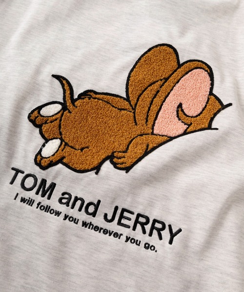 Tom&Jerry(トムアンドジェリー)の「【71】【TOM&JERRY/トムとジェリー】アップリケ サガラ刺繍 クルーネックTシャツ/ユニセックス/レディース/メンズ(Tシャツ/カットソー・メンズ・ブルー系その他2/ライトベージュ/グレイッシュベージュ/ブラック/チャコールグレー/アッシュグレー/ブルー/ダークグレー/ブルー系その他/ホワイト系その他/ホワイト/ライトグレー・M/L/XL)」の16枚目の写真