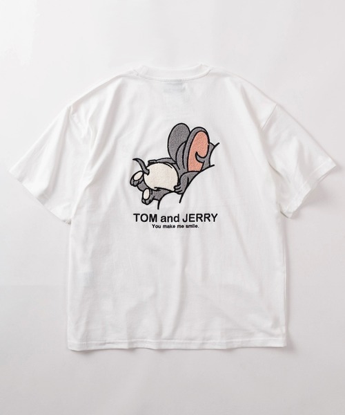 Tom&Jerry(トムアンドジェリー)の「【71】【TOM&JERRY/トムとジェリー】アップリケ サガラ刺繍 クルーネックTシャツ/ユニセックス/レディース/メンズ(Tシャツ/カットソー・メンズ・ブルー系その他2/ライトベージュ/グレイッシュベージュ/ブラック/チャコールグレー/アッシュグレー/ブルー/ダークグレー/ブルー系その他/ホワイト系その他/ホワイト/ライトグレー・M/L/XL)」の19枚目の写真