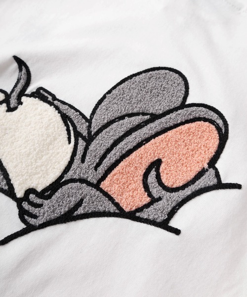 Tom&Jerry(トムアンドジェリー)の「【71】【TOM&JERRY/トムとジェリー】アップリケ サガラ刺繍 クルーネックTシャツ/ユニセックス/レディース/メンズ(Tシャツ/カットソー・メンズ・ブルー系その他2/ライトベージュ/グレイッシュベージュ/ブラック/チャコールグレー/アッシュグレー/ブルー/ダークグレー/ブルー系その他/ホワイト系その他/ホワイト/ライトグレー・M/L/XL)」の22枚目の写真