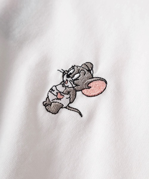 Tom&Jerry(トムアンドジェリー)の「【71】【TOM&JERRY/トムとジェリー】アップリケ サガラ刺繍 クルーネックTシャツ/ユニセックス/レディース/メンズ(Tシャツ/カットソー・メンズ・ブルー系その他2/ライトベージュ/グレイッシュベージュ/ブラック/チャコールグレー/アッシュグレー/ブルー/ダークグレー/ブルー系その他/ホワイト系その他/ホワイト/ライトグレー・M/L/XL)」の20枚目の写真