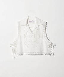 dahl'ia（ダリア）の「＜dahl’ia＞カットワーク ベスト（ベスト）」