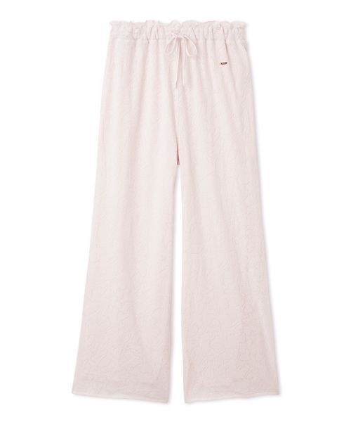 さくらレーシージャガードロングパンツ（ルームウェア/パジャマ