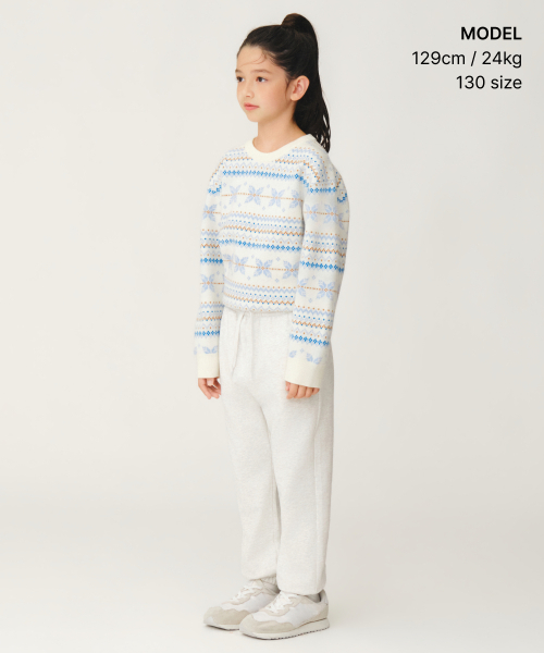 MUSINSA STANDARD KIDS（ムシンサスタンダードキッズ）の「ベーシックスウェットパンツ [オートミール]（スウェットパンツ・レディース・その他・100/120/140/130/110/150/160）」の2枚目の写真
