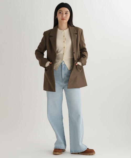 studio CLIP（スタディオクリップ）の「【daily CLIP】ルーズスリーブクルーカーディガン（カーディガン/ボレロ・レディース・グレー/ライトグリーン/ホワイト・FREE）」の4枚目の写真