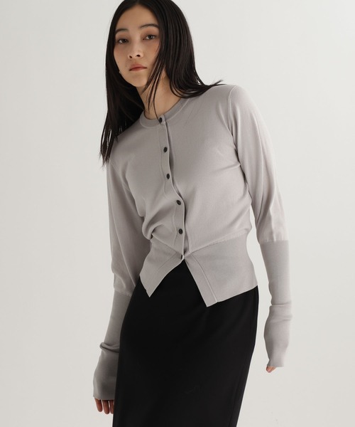 studio CLIP（スタディオクリップ）の「【daily CLIP】ルーズスリーブクルーカーディガン（カーディガン/ボレロ・レディース・グレー/ライトグリーン/ホワイト・FREE）」の5枚目の写真