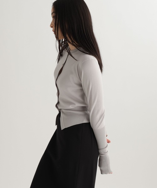 studio CLIP（スタディオクリップ）の「【daily CLIP】ルーズスリーブクルーカーディガン（カーディガン/ボレロ・レディース・グレー/ライトグリーン/ホワイト・FREE）」の6枚目の写真