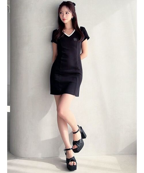 RESEXXY(リゼクシー)の「バックオープンポロワンピース(ワンピース・レディース・ブルー/グレー/ブラック・FREE)」の19枚目の写真
