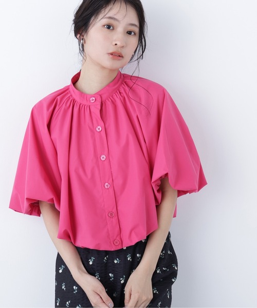 N.(N. Natural Beauty Basic)(エヌエヌナチュラルビューティーベーシック)の「バルーンシャツ(シャツ/ブラウス・レディース・ブラック/オフホワイト/ピンク・フリ-)」の3枚目の写真