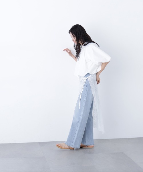 N.(N. Natural Beauty Basic)(エヌエヌナチュラルビューティーベーシック)の「バルーンシャツ(シャツ/ブラウス・レディース・ブラック/オフホワイト/ピンク・フリ-)」の9枚目の写真