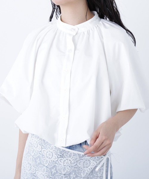 N.(N. Natural Beauty Basic)(エヌエヌナチュラルビューティーベーシック)の「バルーンシャツ(シャツ/ブラウス・レディース・ブラック/オフホワイト/ピンク・フリ-)」の17枚目の写真