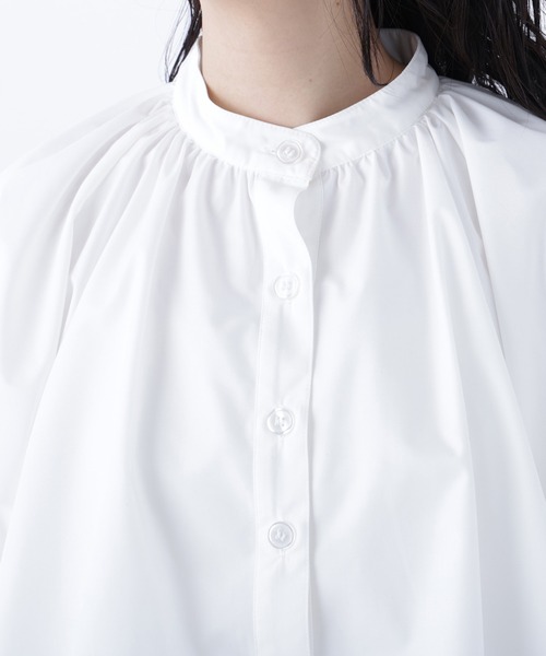 N.(N. Natural Beauty Basic)(エヌエヌナチュラルビューティーベーシック)の「バルーンシャツ(シャツ/ブラウス・レディース・ブラック/オフホワイト/ピンク・フリ-)」の18枚目の写真