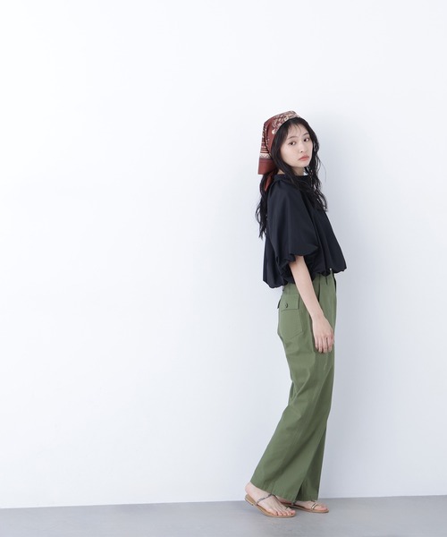 N.(N. Natural Beauty Basic)(エヌエヌナチュラルビューティーベーシック)の「バルーンシャツ(シャツ/ブラウス・レディース・ブラック/オフホワイト/ピンク・フリ-)」の22枚目の写真