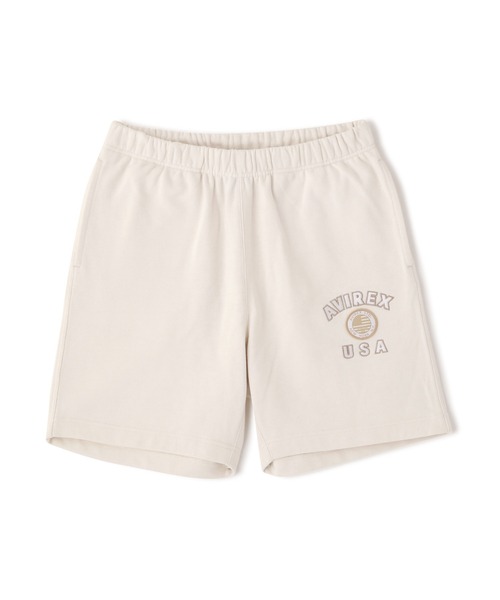 AVIREX（アヴィレックス）の「《直営店限定》VARSITY FLAG SWEAT SHORTS / バーシティーフラッグ スウェット ショーツ / AVIREX / アヴィレックス（スウェットパンツ・メンズ・ブラック/オフホワイト・XX-LARGE/X-LARGE/LARGE/MEDIUM）」の2枚目の写真