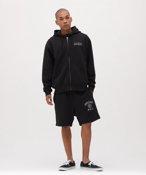 AVIREX（アヴィレックス）の「《直営店限定》VARSITY FLAG SWEAT SHORTS / バーシティーフラッグ スウェット ショーツ / AVIREX / アヴィレックス（スウェットパンツ・メンズ・ブラック/オフホワイト・XX-LARGE/X-LARGE/LARGE/MEDIUM）」の9枚目の写真