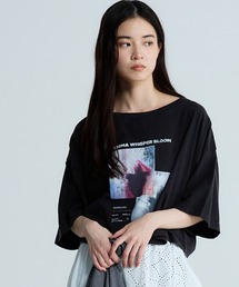 JEANASIS | 【選べる着丈】brightフォトコラージュボートネックプリントTEE/668750(Tシャツ/カットソー)