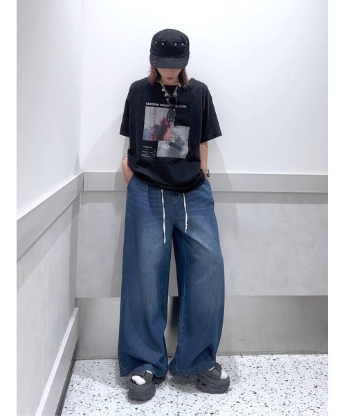 JEANASIS(ジーナシス)の「【選べる着丈】brightフォトコラージュボートネックプリントTEE/668750(Tシャツ/カットソー・レディース・ブラック/ホワイト/チャコールグレー・SMALL/LARGE)」の9枚目の写真