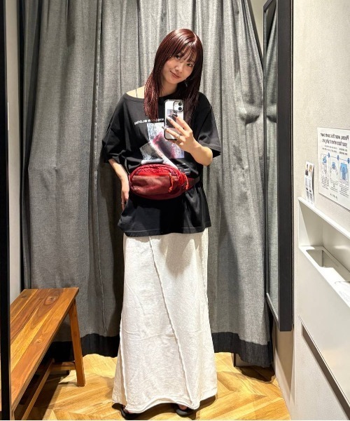 JEANASIS(ジーナシス)の「【選べる着丈】brightフォトコラージュボートネックプリントTEE/668750(Tシャツ/カットソー・レディース・ブラック/ホワイト/チャコールグレー・SMALL/LARGE)」の10枚目の写真