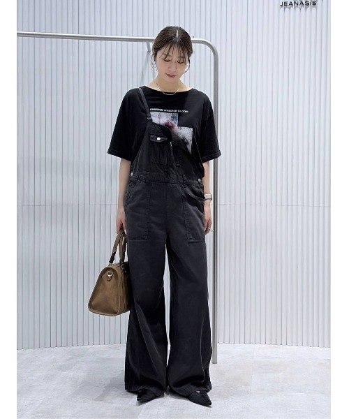 JEANASIS(ジーナシス)の「【選べる着丈】brightフォトコラージュボートネックプリントTEE/668750(Tシャツ/カットソー・レディース・ブラック/ホワイト/チャコールグレー・SMALL/LARGE)」の12枚目の写真