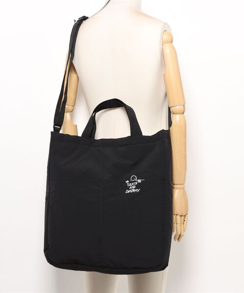 THRASHER(スラッシャー)の「TOTE SHOULDER BAG L/THRASHER スラッシャー トートショルダーバッグ GONZ刺繍 大容量 A4対応 斜め掛け 通学 旅行 ジム ショッピング ストリート(トートバッグ・メンズ・ブラック×ホワイト/ブラック系その他・FREE)」の6枚目の写真