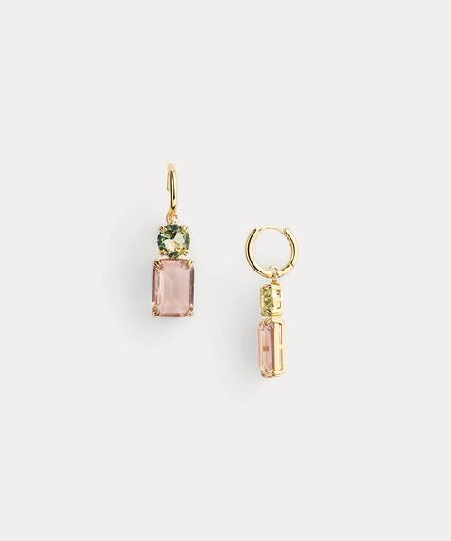 LAUREN RALPH LAUREN(ローレン ラルフ ローレン)の「ゴールドプレーテッド ストーン ドロップ ハギーピアス(ピアス(両耳用)・レディース・イエロー系2・ONE)」の4枚目の写真