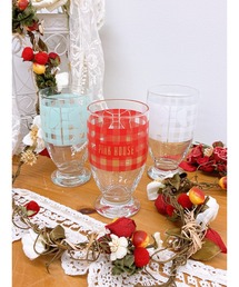 PINK HOUSE（ピンクハウス）の「ギンガムロゴグラスセット（グラス/マグカップ/タンブラー）」