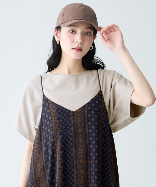 ANY（エニィ）の「プレミアムコットンコクーンプルオーバー（Tシャツ/カットソー・レディース・レッド系/ホワイト系/ピンク系9/スカイブルー系/ダークブラウン系/ベージュ系/ブルー系/グレー系9・F）」の4枚目の写真