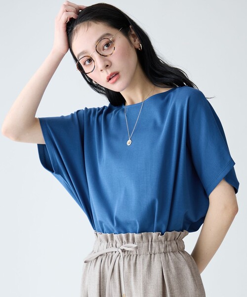 ANY（エニィ）の「プレミアムコットンコクーンプルオーバー（Tシャツ/カットソー・レディース・レッド系/ホワイト系/ピンク系9/スカイブルー系/ダークブラウン系/ベージュ系/ブルー系/グレー系9・F）」の20枚目の写真