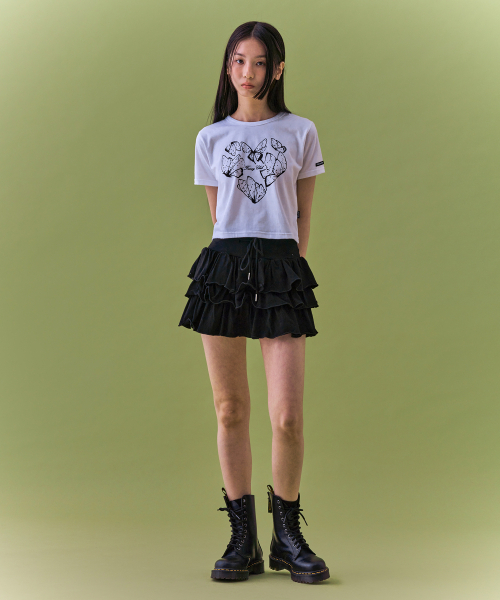 FANCY CLUB（ファンシークラブ）の「[NF] ハートバタフライクロップT_(ホワイト)_F24QB366（Tシャツ/カットソー・レディース・その他・ONE）」の2枚目の写真