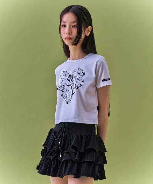 FANCY CLUB（ファンシークラブ）の「[NF] ハートバタフライクロップT_(ホワイト)_F24QB366（Tシャツ/カットソー・レディース・その他・ONE）」の3枚目の写真