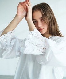 N.O.R.C（ノーク）の「カットワーク刺繍ボリュームスリーブブラウス（シャツ/ブラウス）」