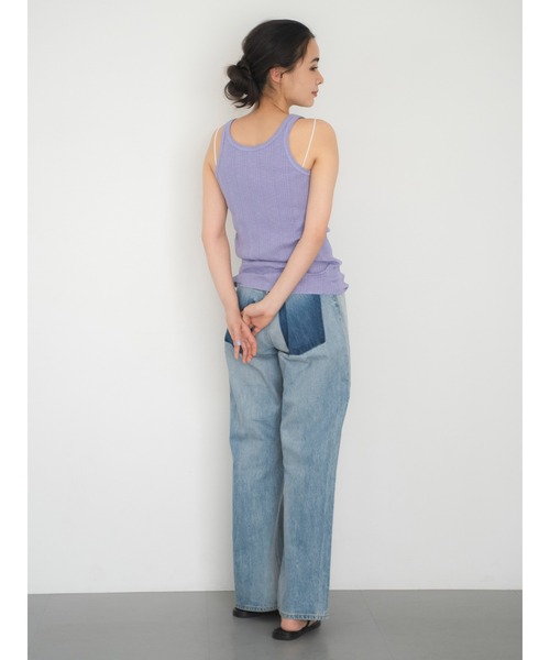 Ungrid（アングリッド）の「ランダムテレコタンクトップ（Tシャツ/カットソー・レディース・オフホワイト/チャコールグレー/ブルー/レッド/モカ/パープル・FREE）」の18枚目の写真