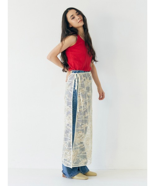 Ungrid（アングリッド）の「ランダムテレコタンクトップ（Tシャツ/カットソー・レディース・オフホワイト/チャコールグレー/ブルー/レッド/モカ/パープル・FREE）」の11枚目の写真