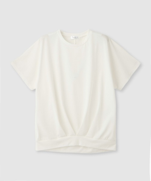 Mac-House(マックハウス)の「FreeNature クルーネック ドルマンTシャツ(Tシャツ/カットソー・レディース・チャコールグレー/グレイッシュベージュ/ホワイト/イエロー・M/L)」の17枚目の写真