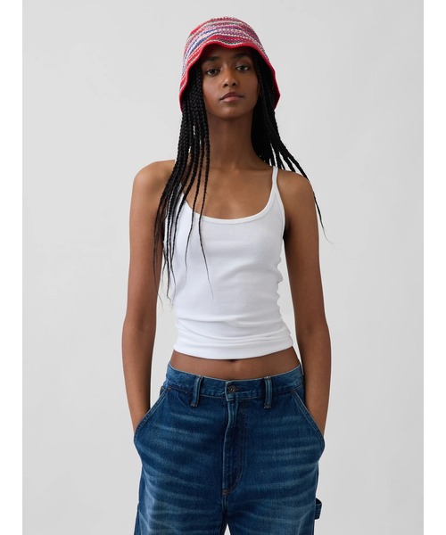 GAP（ギャップ）の「ニット ストライプ バケットハット（ハット・レディース・マルチ・M/L/S/M）」の2枚目の写真