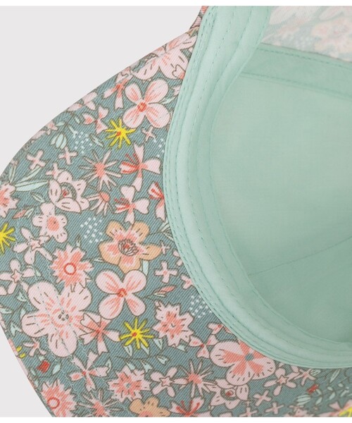 PETIT BATEAU（プチバトー）の「フラワープリントキャプ（キャップ・キッズ・ライトグリーン・4YEAR/8YEAR/12YEAR）」の4枚目の写真