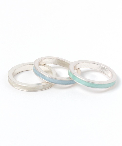 niko and...（ニコアンド）の「カラーメタル3SETリング（リング・レディース・イエロー/グレー・0）」の3枚目の写真