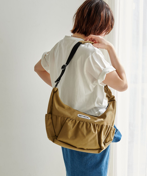 CROSS FUNCTION(クロスファンクション)の「OUTDOOR Wide Egg Shoulder Bagワイドエッグショルダーバッグ【CROSS FUNCTION/クロスファンクション】(ショルダーバッグ・レディース・ベージュ/ブラック・FREE)」の9枚目の写真