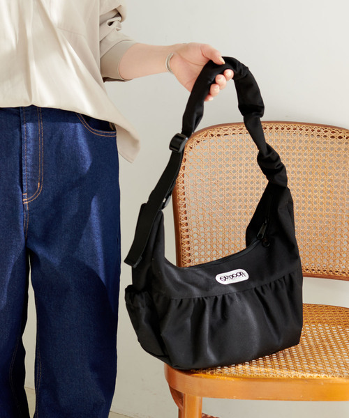 CROSS FUNCTION(クロスファンクション)の「OUTDOOR Wide Egg Shoulder Bagワイドエッグショルダーバッグ【CROSS FUNCTION/クロスファンクション】(ショルダーバッグ・レディース・ベージュ/ブラック・FREE)」の12枚目の写真