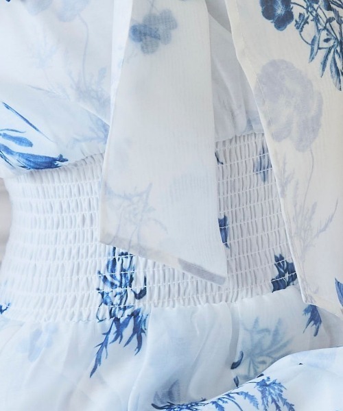SWINGLE（スウィングル）の「【3/28(Sat)発売】シアーボタニカルフラワーワンピース（ワンピース・レディース・ホワイト系その他/ブルー系その他/パープル系その他・FREE）」の9枚目の写真
