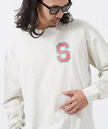 【SIDEWAYSTANCE】Sカレッジロゴ長袖Tシャツ 70641